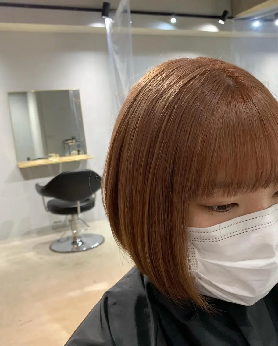 カラー ボブパーマコテ巻き風 パーマNo1深江秀平のヘアスタイル