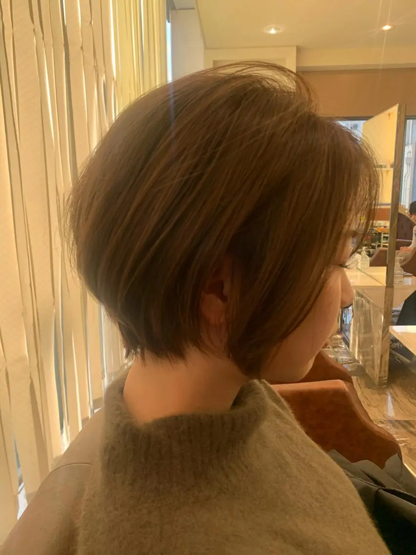 ショート カット ヘアカラー トリートメント LucksiMie ginza 明松のヘアスタイル