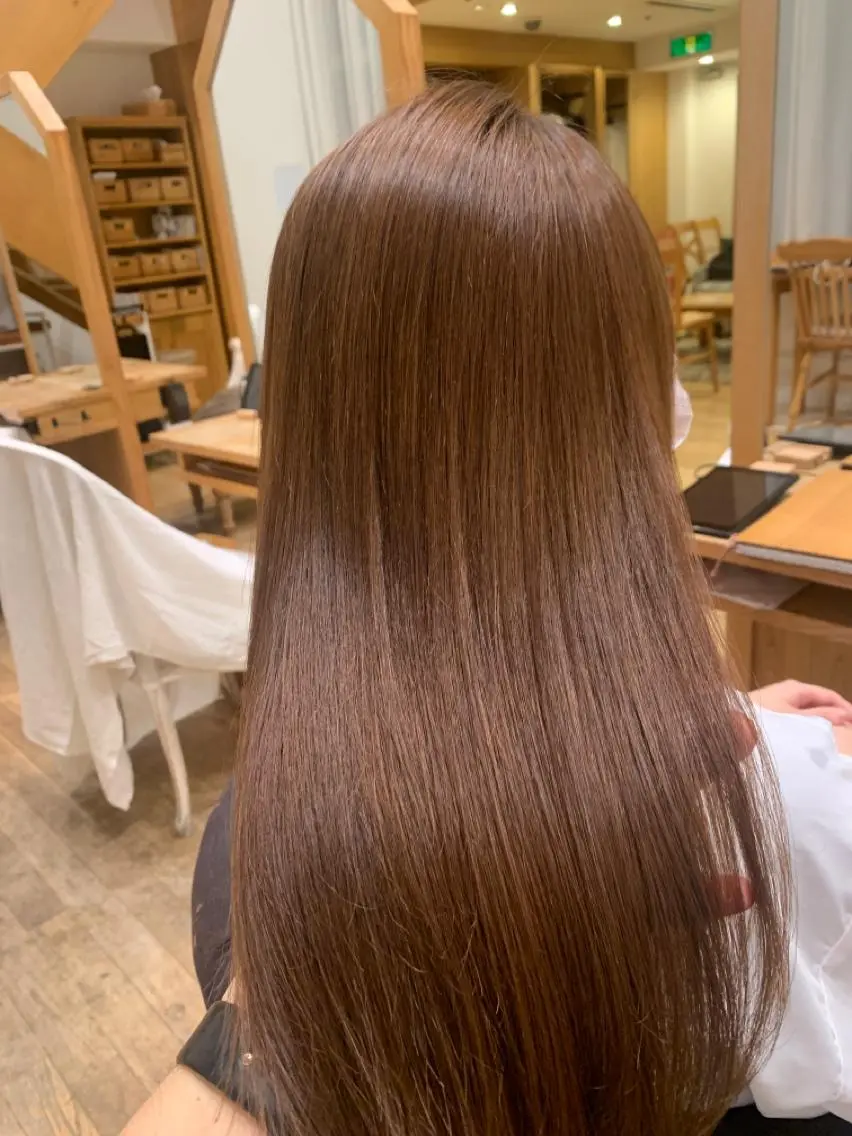 ミディアム 縮毛矯正 原田 大希のヘアスタイル