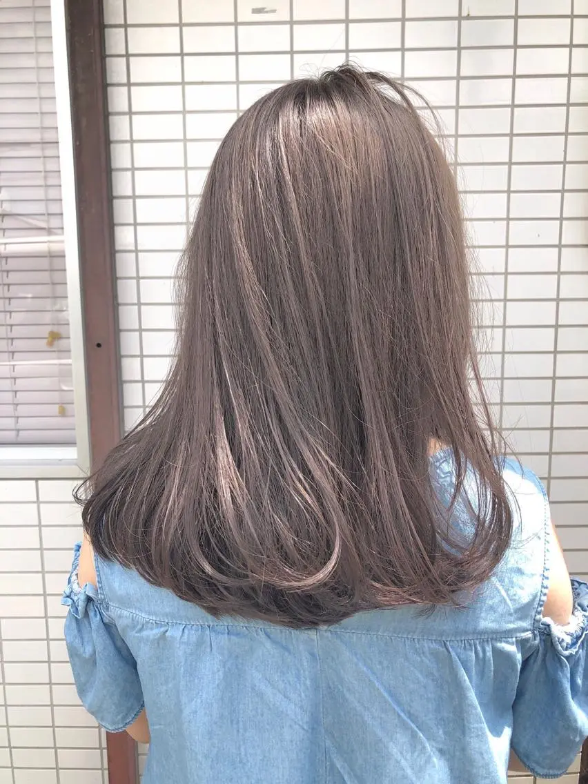 セミロング カラー 🌟色落ちまで綺麗/ ブリーチ/RYO⭐️のヘアスタイル