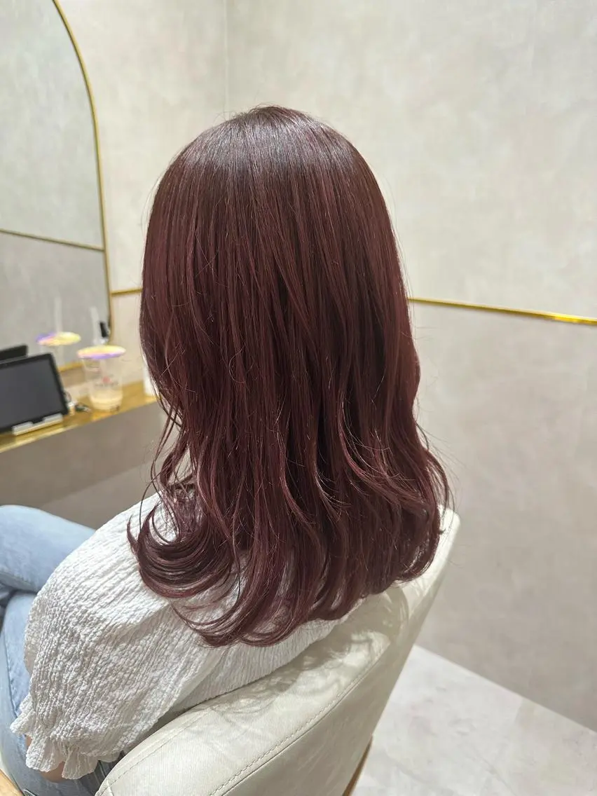 ミディアム カット ヘアカラー 縮毛矯正💎髪質改善 レイヤー✨山内健太郎のヘアスタイル