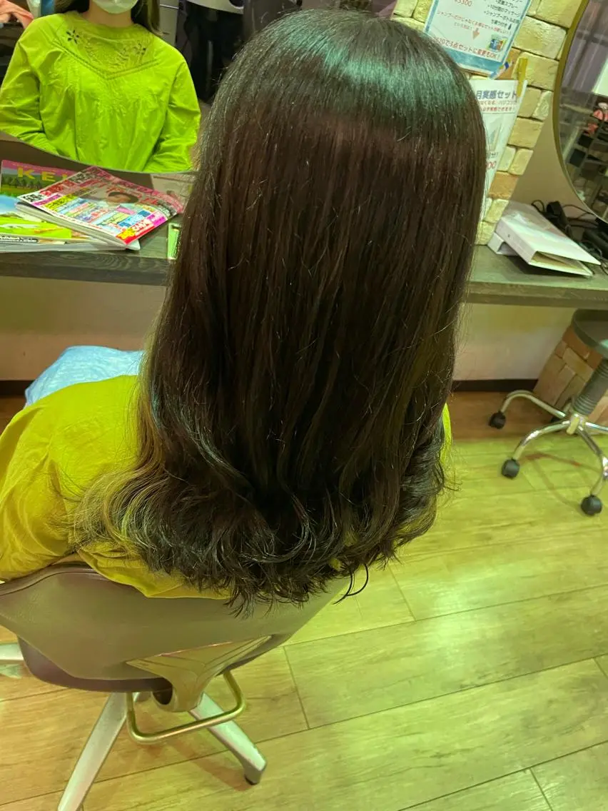 ロング カラー hair make echo滿木あい花のヘアスタイル