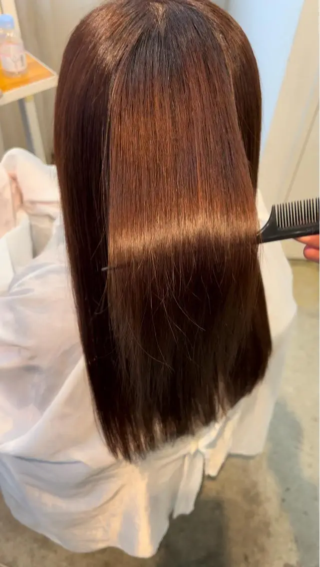 ミディアム パーマ くせ毛 縮毛矯正 タカハシ ハヤトのヘアスタイル