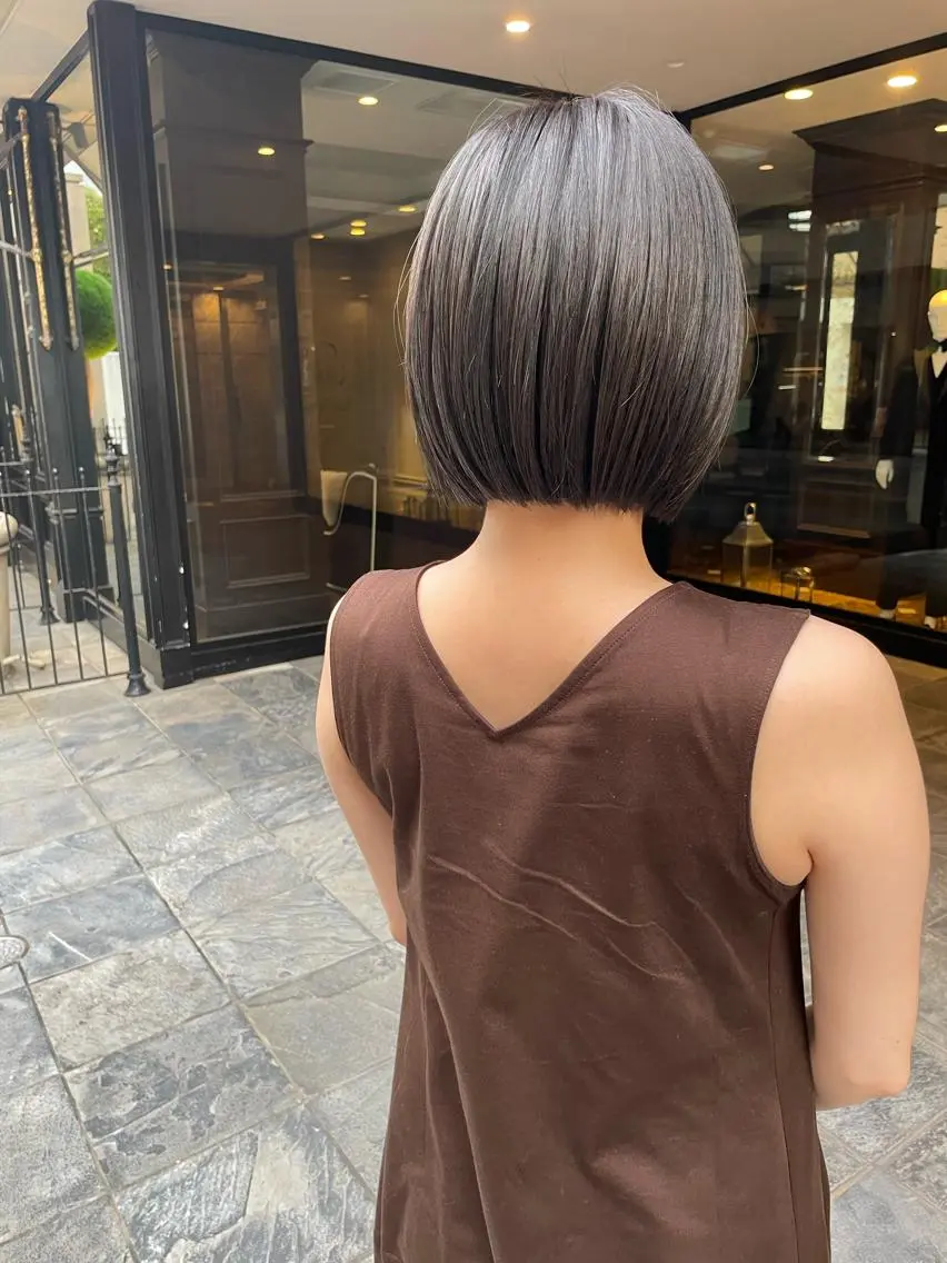 ショート カット ヘアカラー トリートメント 髪質改善will hairdesignのヘアスタイル