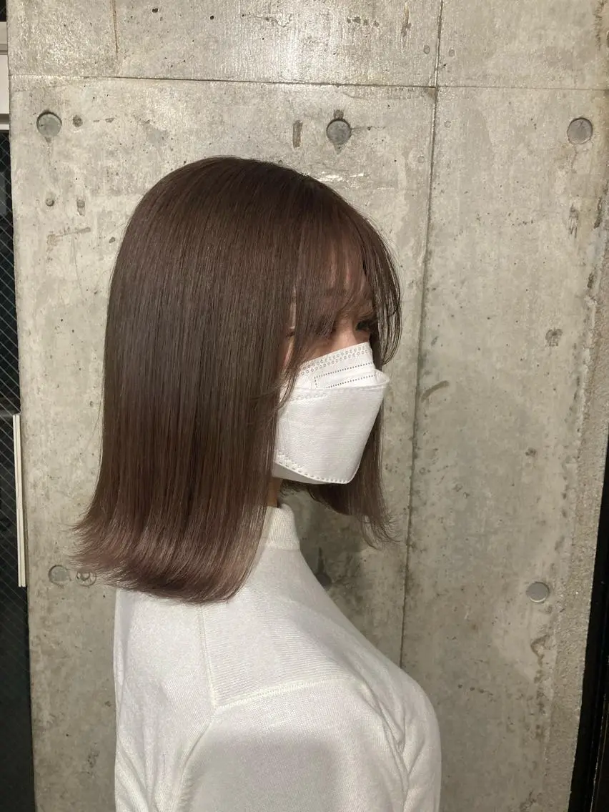 ミディアム カラー 髪質改善.縮毛矯正 ×韓国ヘアyukiのヘアスタイル