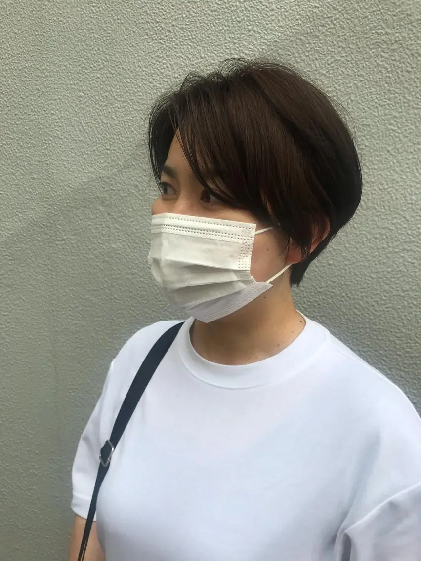 ショート ハンサムショート ショートヘア カット ヘアカラー トリートメント ayane⭐️ボブ・ ショート・パーマのヘアスタイル