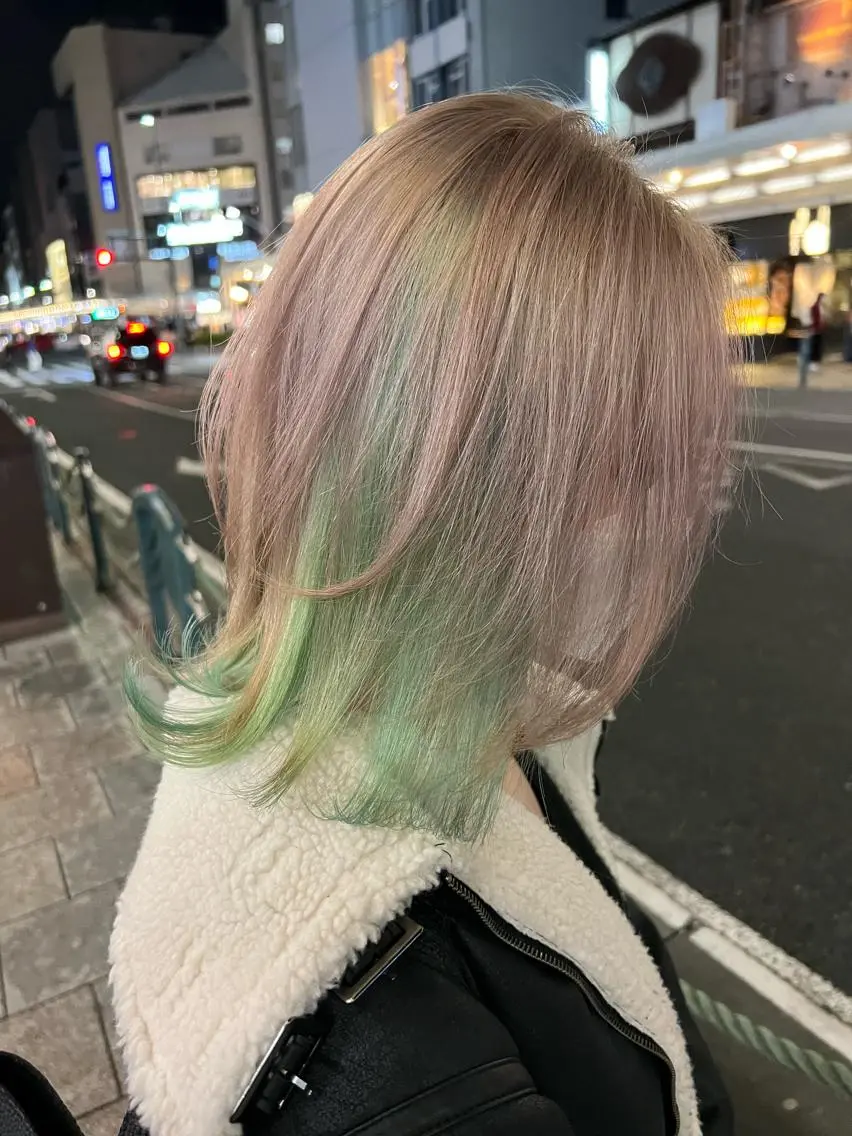 ミディアム カット ヘアカラー ヘッドスパ ブリーチ特化美容室 ☆selene☆のヘアスタイル