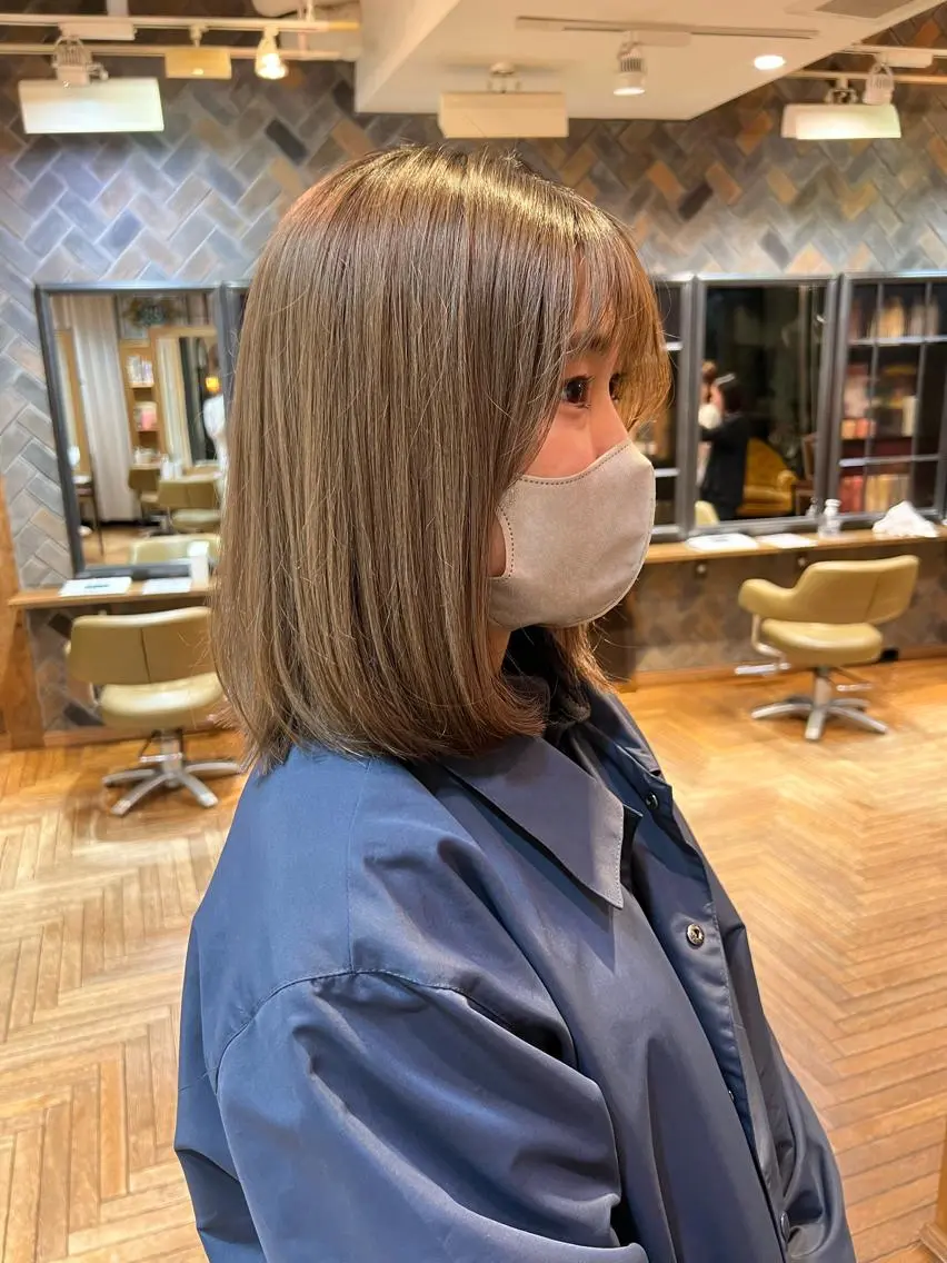 ミディアム ボブ パーマ カットモデル募集 🔥中浜　稜のヘアスタイル