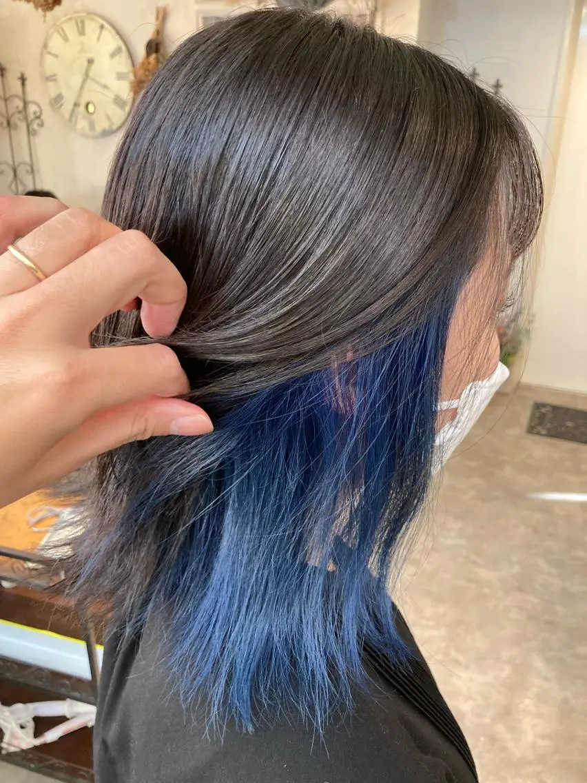 ミディアム ヘアカラー 田中 健太郎のヘアスタイル