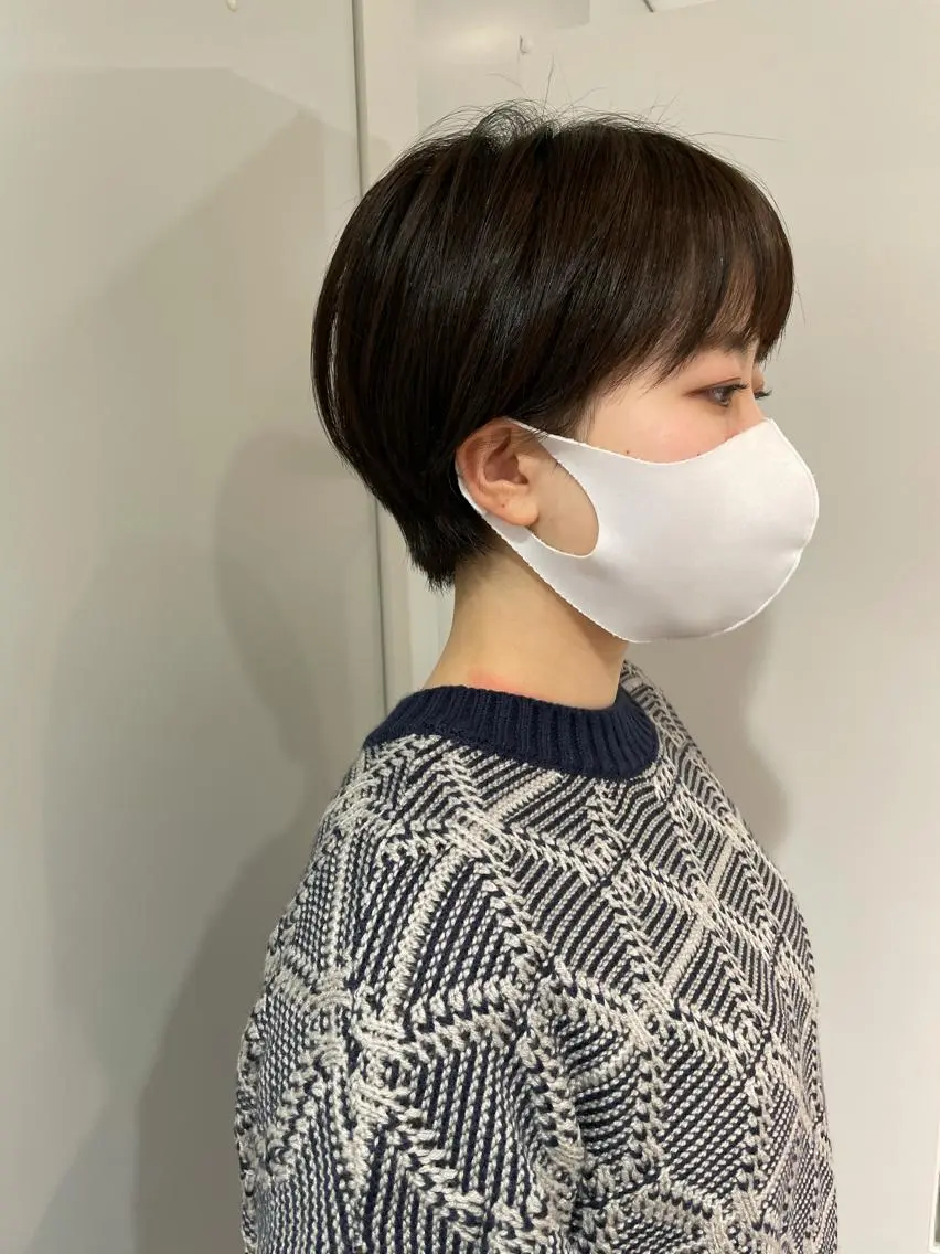 ショート ショートヘア 太田ありさ クリーミーヘアカラーのヘアスタイル
