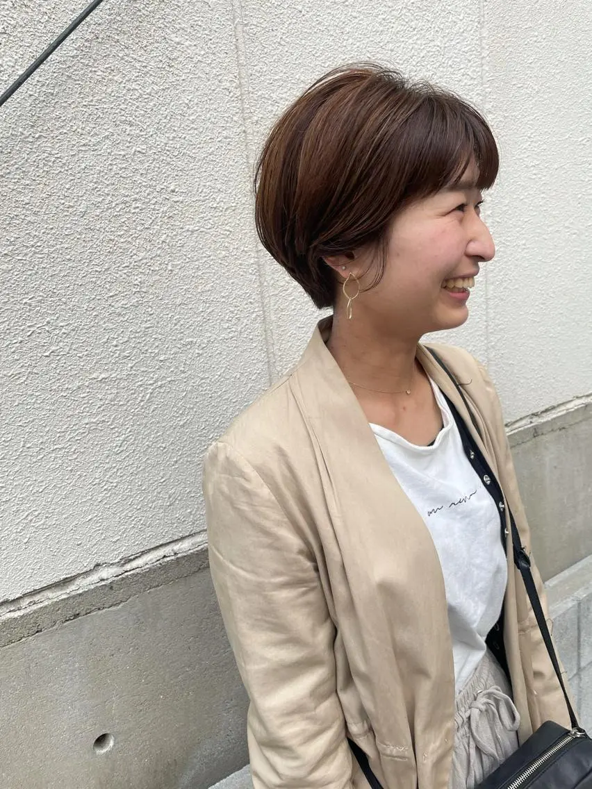ショート ハイライト カット ヘアカラー トリートメント ayane⭐️ボブ・ ショート・パーマのヘアスタイル
