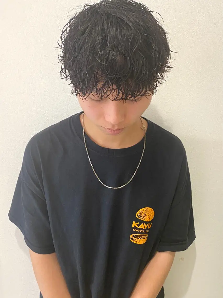 ショート パーマ メンズ カット パーマ 永野 正芳のヘアスタイル