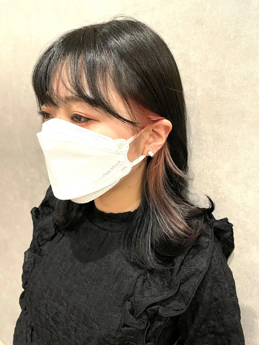 ミディアム カラー カット ヘアカラー トリートメント 一ノ瀬 暁のヘアスタイル