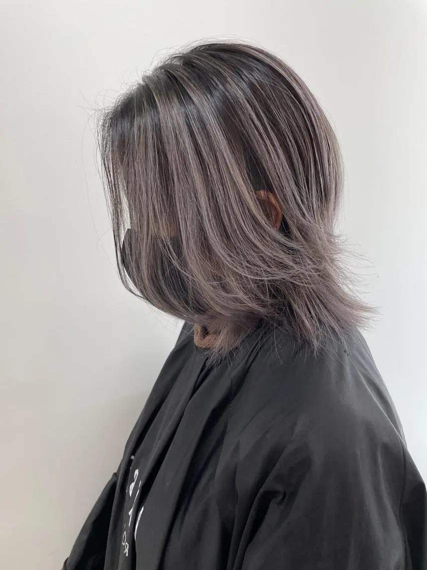 ミディアム レイヤーカット ブリーチカラー特化 /焼田貴明のヘアスタイル