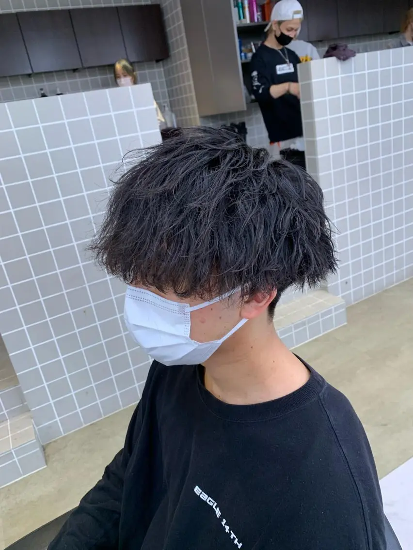 ショート パーマ メンズ メンズパーマ特化 TAIGAのヘアスタイル