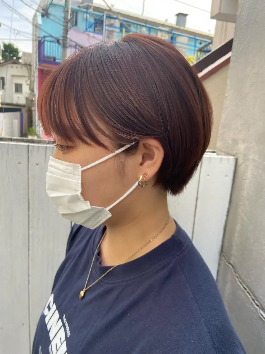 ショート 丸みショート ショートヘア カット ヘアカラー トリートメント 髪質改善/ヘアケア coiiはしもとはなのヘアスタイル