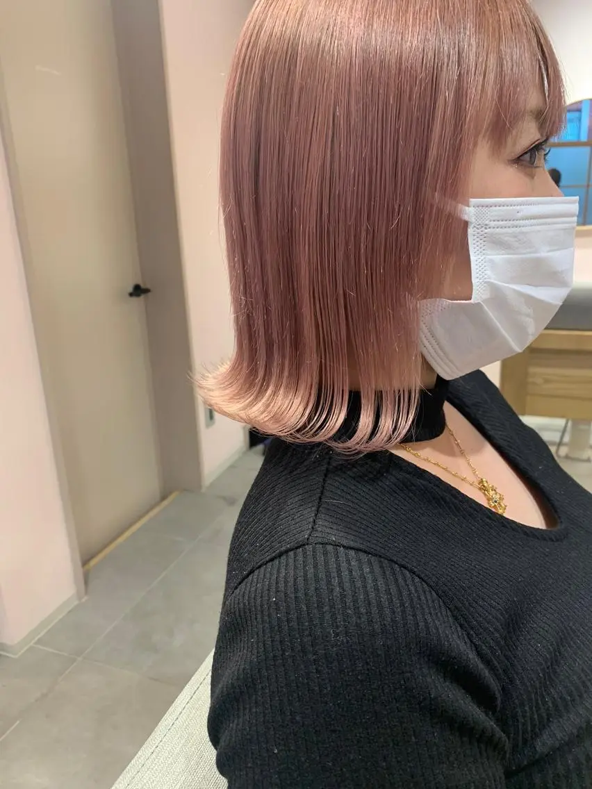 カラー ハイトーンカラー ピンクカラー rio .のヘアスタイル