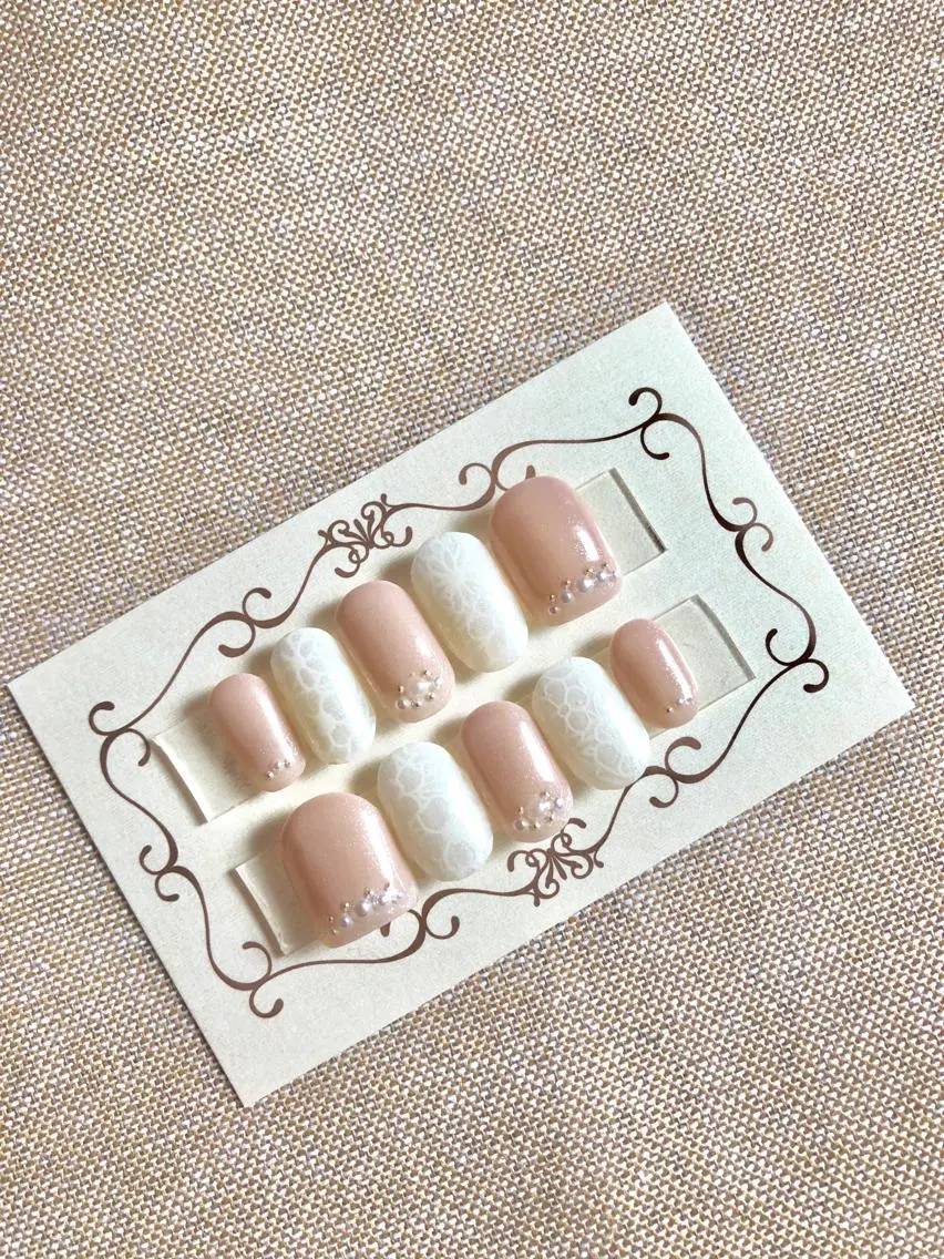 ネイル レース ネイルチップ ブライダルネイル Luana nail (ルアナネイル)のネイルデザイン