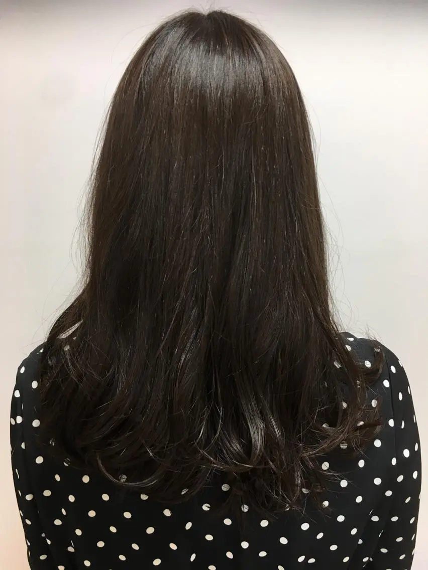セミロング カラー 透明感カラー 髪質改善/縮毛矯正 /レイヤーカット岡部のヘアスタイル