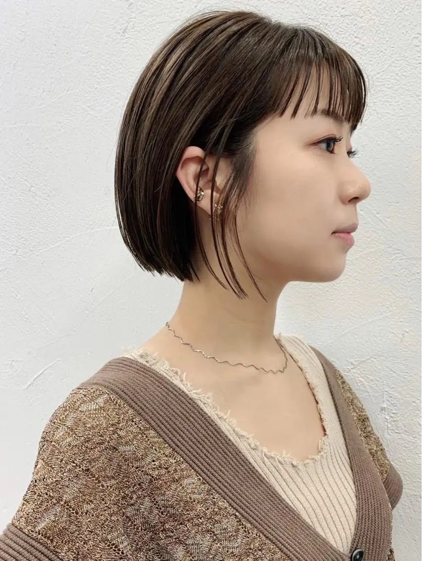 ショート カラー ボブ 🧸艶々韓国ヘア 🧁mizunaのヘアスタイル