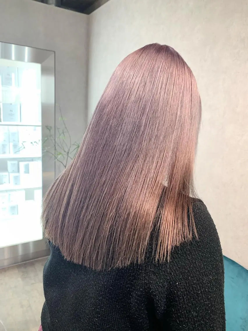 セミロング カラー ヘアカラー お洒落カジュアル🍃 まなとのヘアスタイル