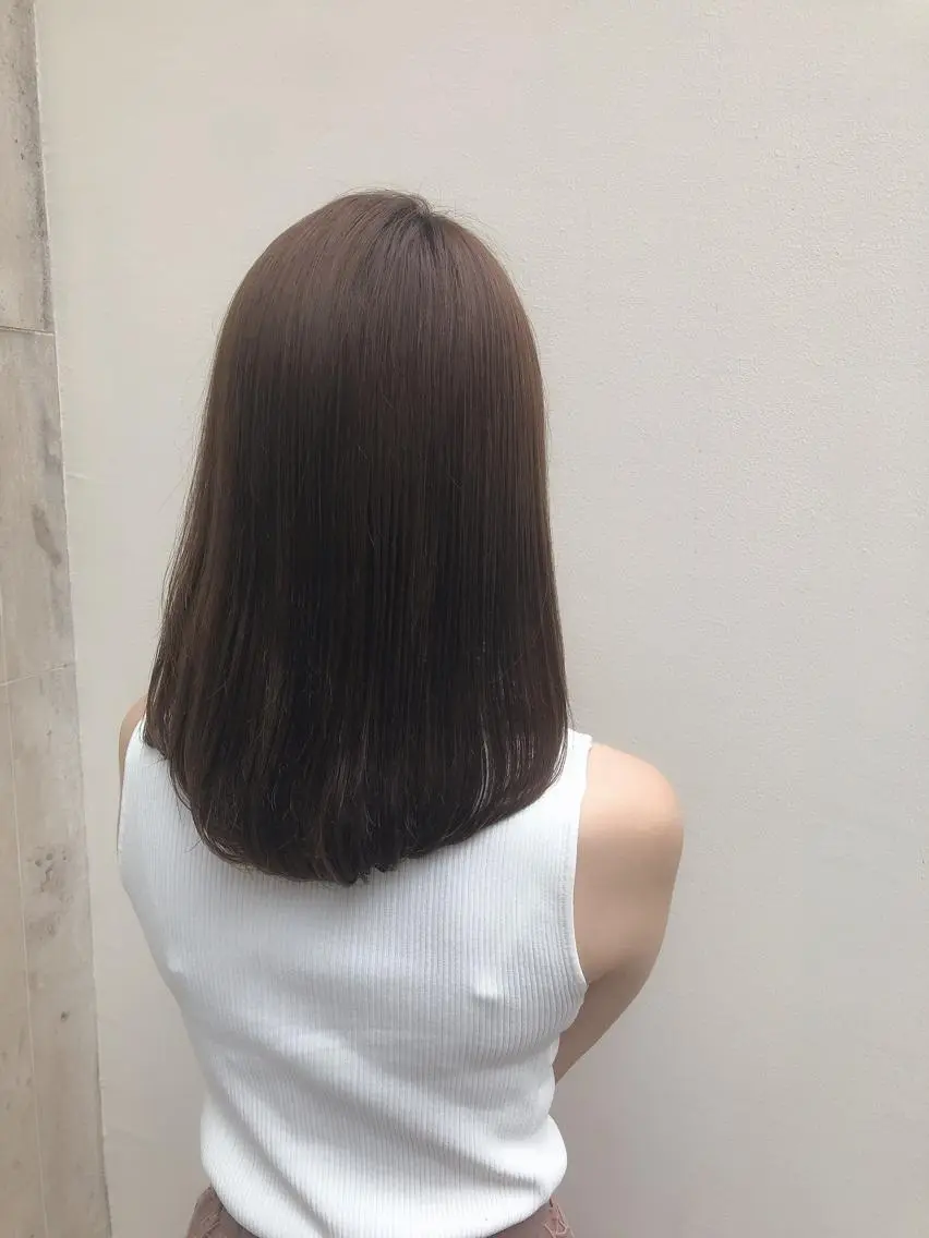 ミディアム カラー パーマ ヘアアレンジ 美髪矯正 Rioのヘアスタイル