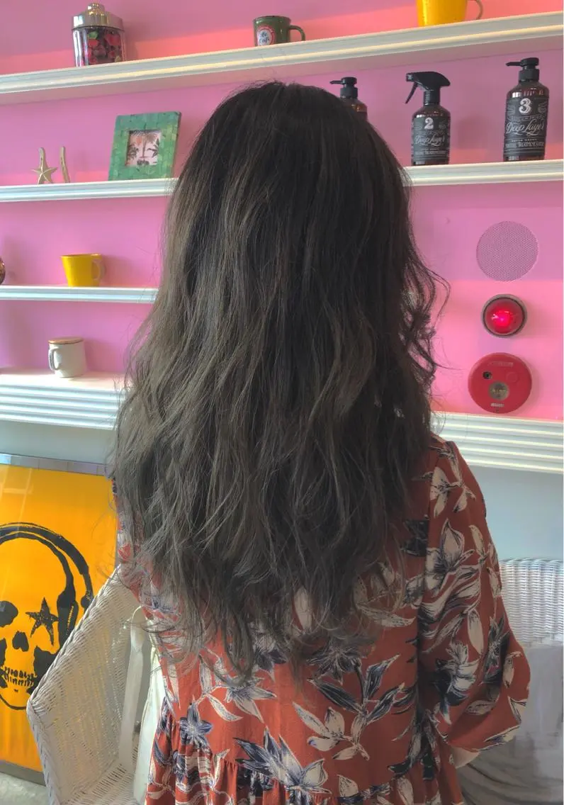 ロング カット ヘアカラー トリートメント 💜 MINORI💜のヘアスタイル