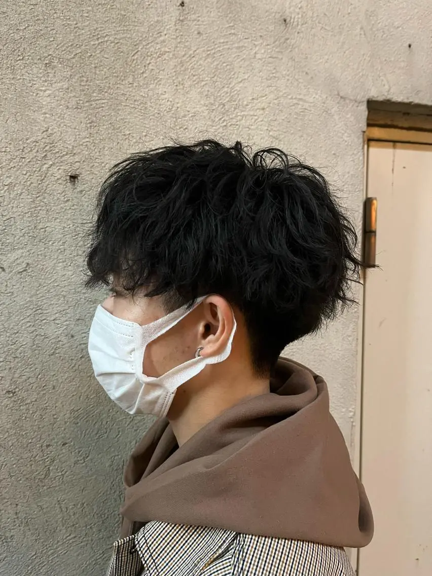 ショート パーマ メンズ カット パーマ トリートメント ヘアセット 🏆メンズヘア特化 🥇代表りんぺーのヘアスタイル