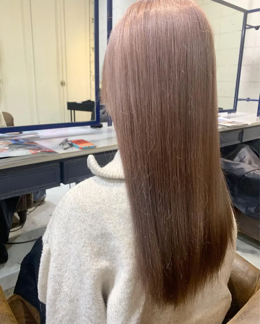 ロング ヘアカラー トリートメント ダブルカラー/透明感 💈JUNYA💈のヘアスタイル