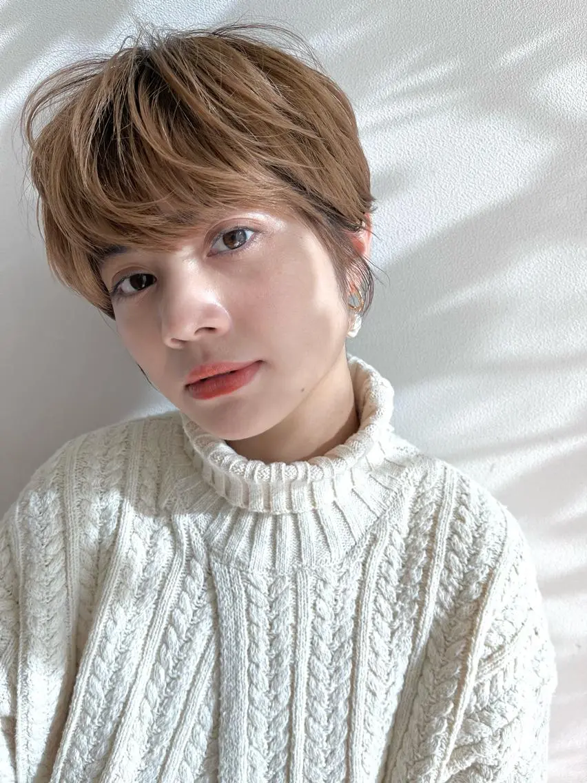 ショート カラー パーマ ヘアアレンジ ✨艶髪✨ 奈須晴香のヘアスタイル