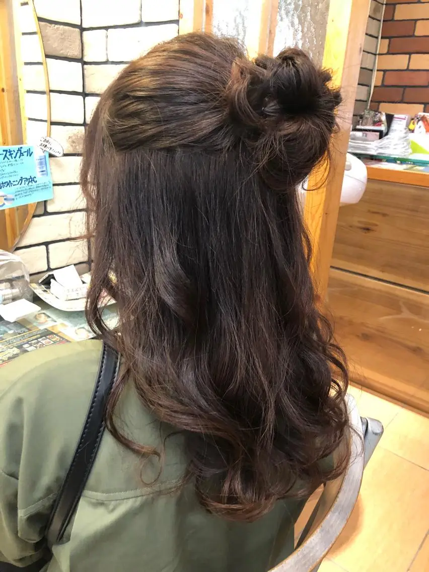 セミロング ヘアアレンジ 🎀ヘアセット/艶髪 /はやしほのか🎀のヘアスタイル