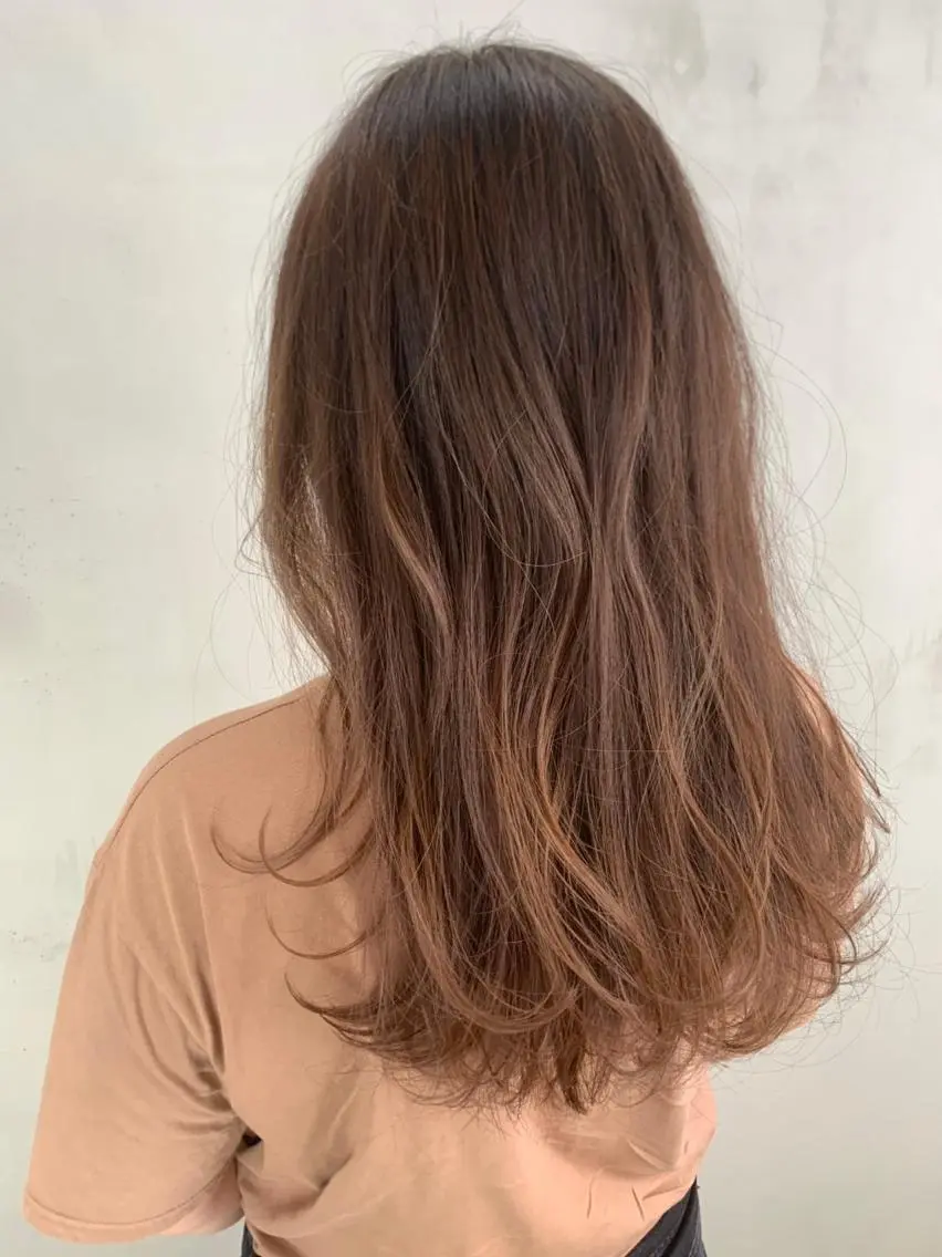 セミロング カラー パーマ ヘアアレンジ ITbyALBUM 中野店のヘアスタイル