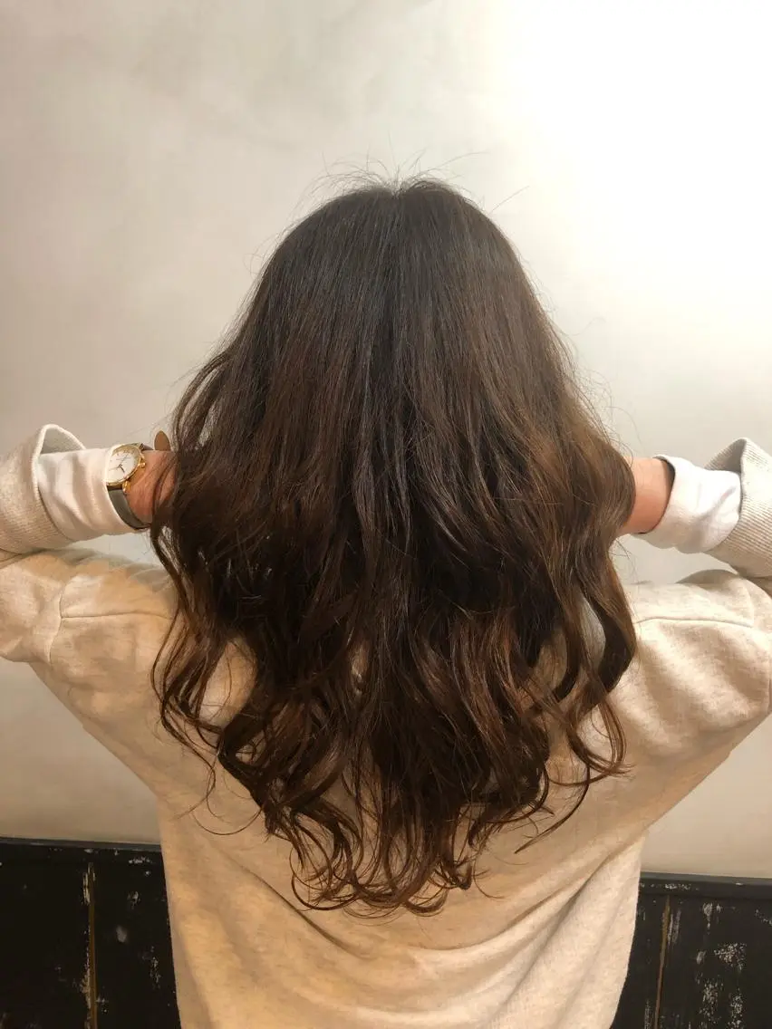 セミロング カラー パーマ ヘアアレンジ メンズ キッズ メンズパーマ セミロングパーマ デジタルパーマ 美髪矯正 🌈髪質改善 山下のヘアスタイル