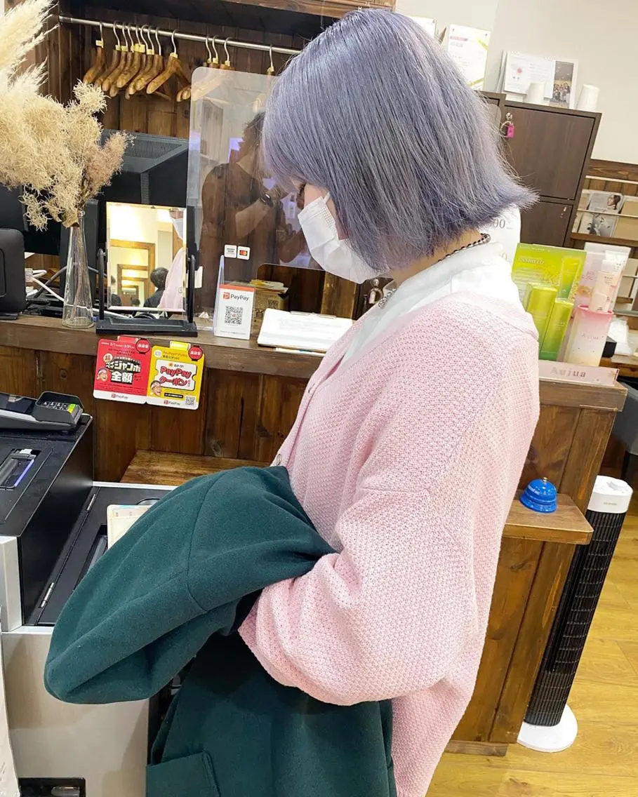 ロング カラー バレイヤージュ ブリーチ ハイライトカラー ハイトーンカラー ラベンダーカラー 横浜ブリーチムラ直し ハイトーン/ブリーチのヘアスタイル