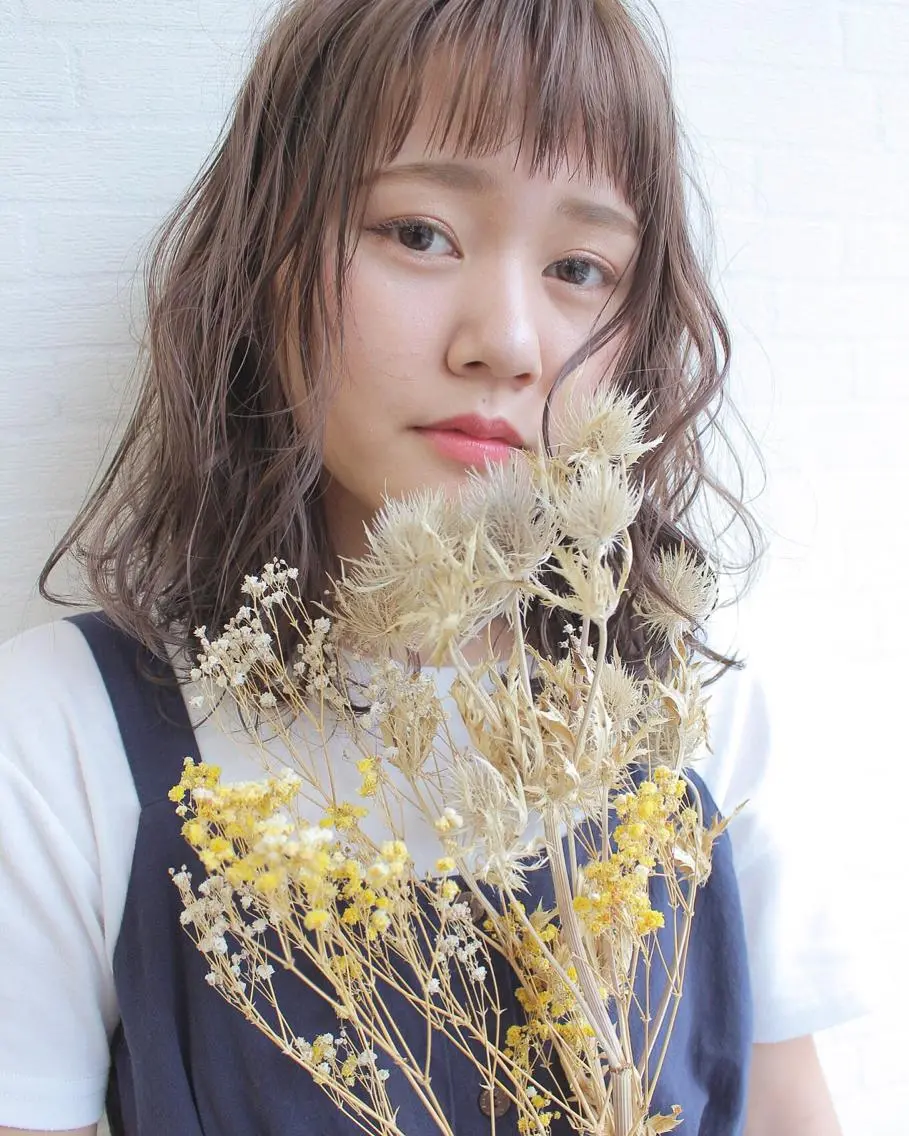 ミディアム カラー ブリーチ グレージュ 立川 奈那子のその他イメージ