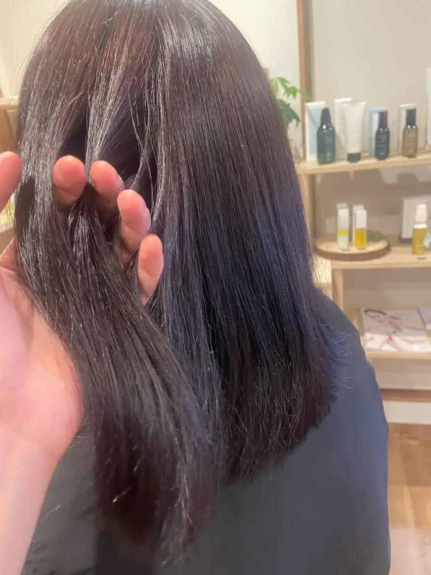 ミディアム カラー オーガニックカラー 狩野 龍二のヘアスタイル