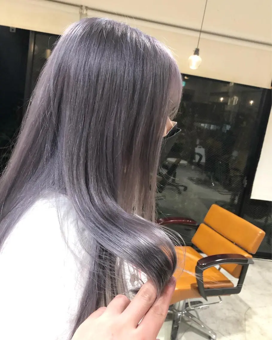 ロング カラー ヘアアレンジ ブリーチ ケアブリーチ ラベンダーカラー メンズ特化✂️栗原 侑也のヘアスタイル