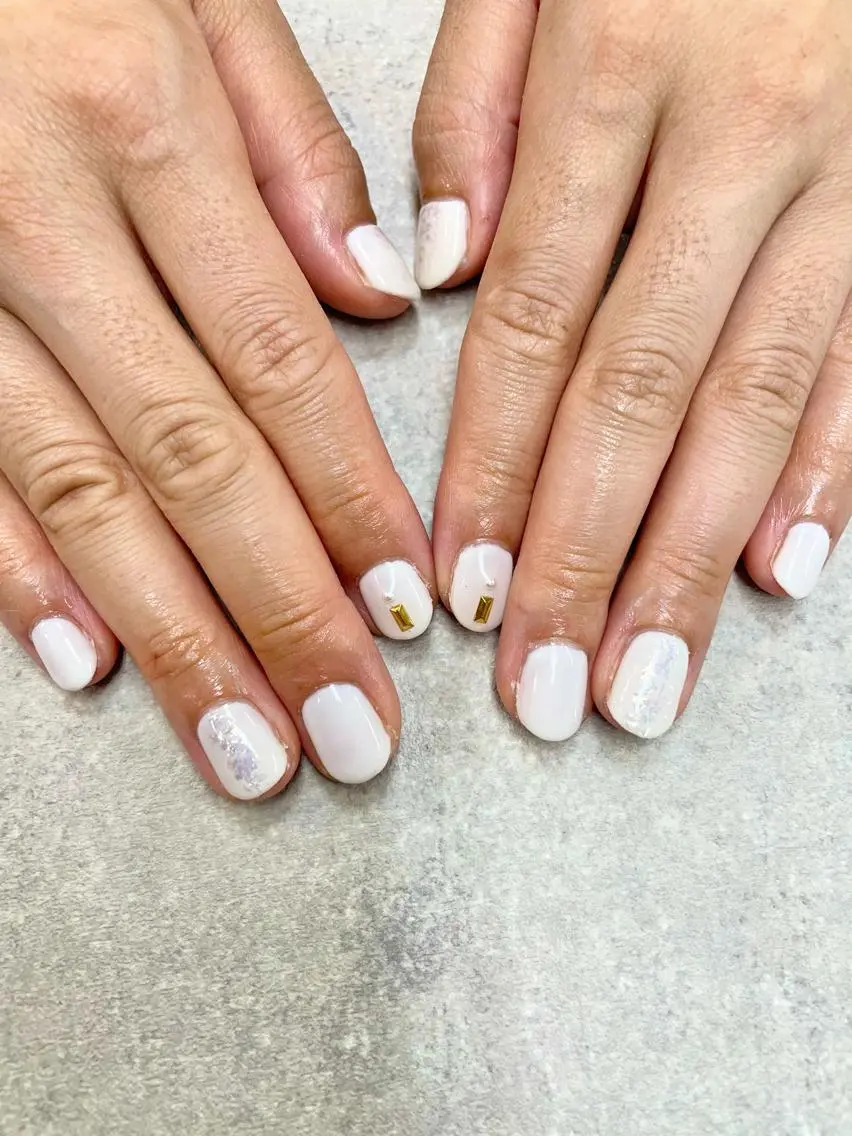 ネイル アートネイル イースター フレンチネイル ジェルネイル ガラスフレンチ ハンドネイル .N YUKIのネイルデザイン