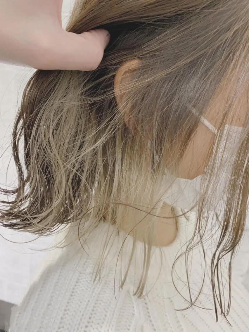 ミディアム メンズスタイル バレイヤージュ　齋藤のヘアスタイル