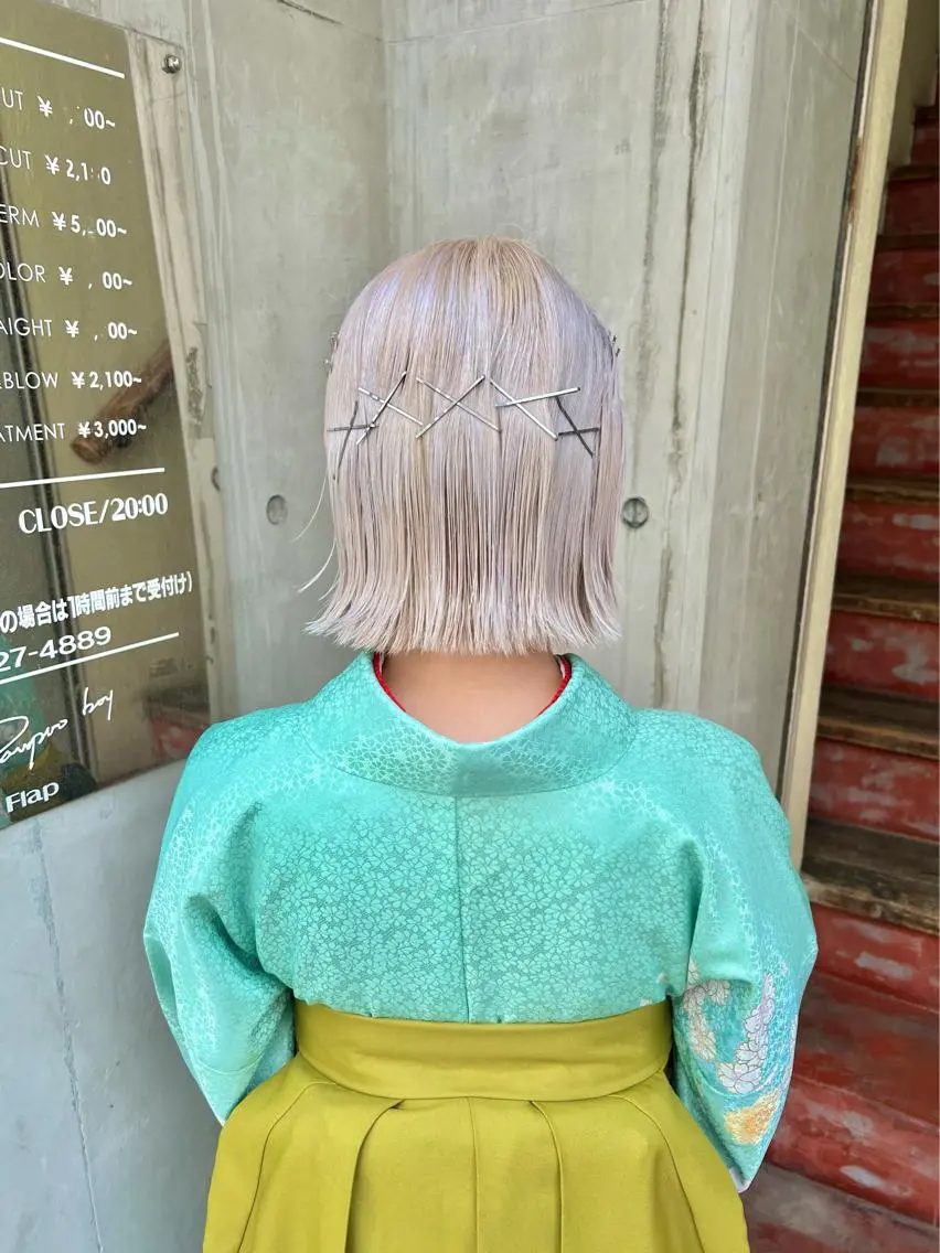 ショート カラー ヘアアレンジ ボブ 「sumi」 AMIのヘアスタイル
