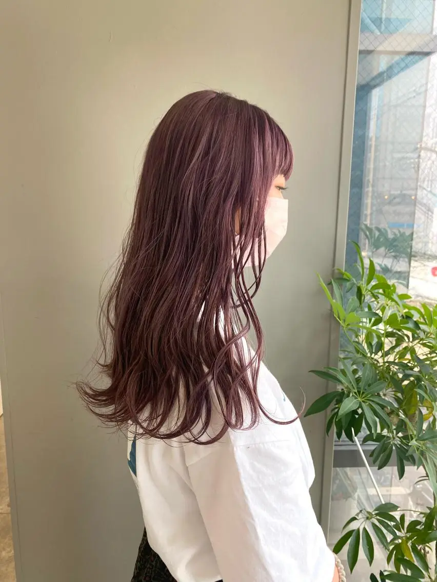 ロング カラー ヘアアレンジ ブロンド パープルカラー シルバー ヘアカラー ボブ /ニュアンス/ satomi🧸💖のヘアスタイル