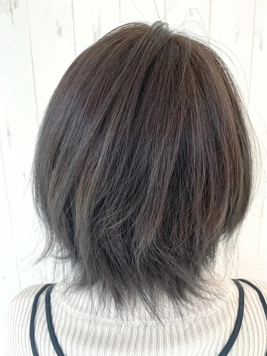 ショート アッシュ 髪質改善/ハイライト 小林秀樹のヘアスタイル