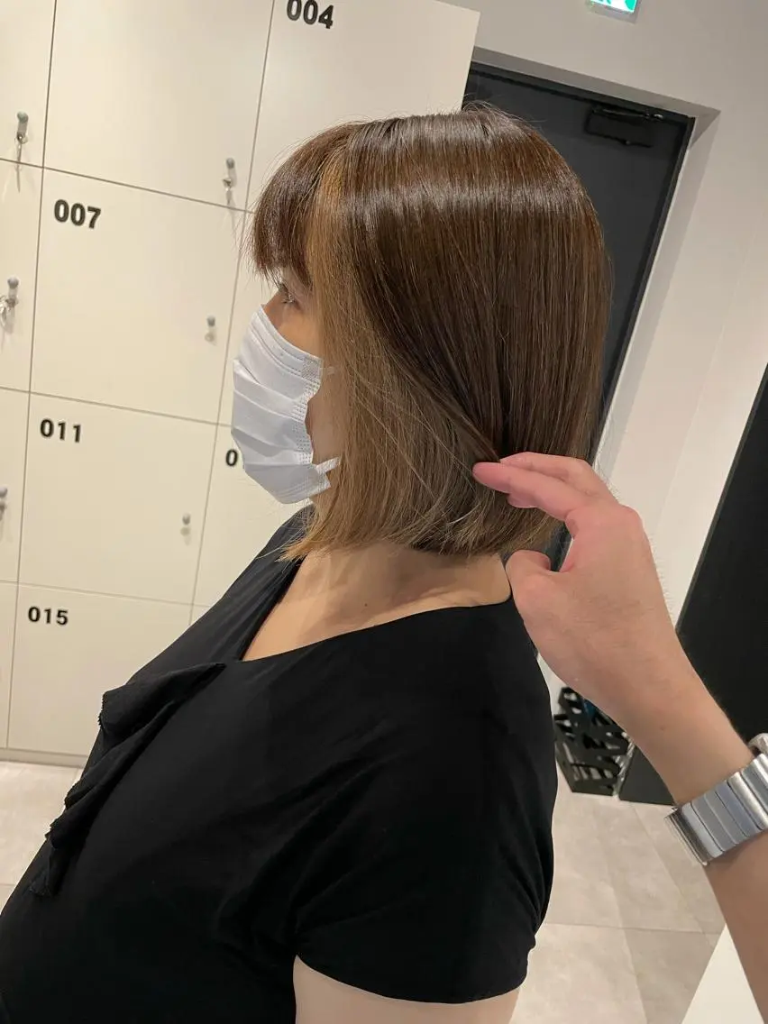 ミディアム カラー ヘアカラー トリートメント レイヤー×髪質改善 ×透明感/杉田 圭のヘアスタイル