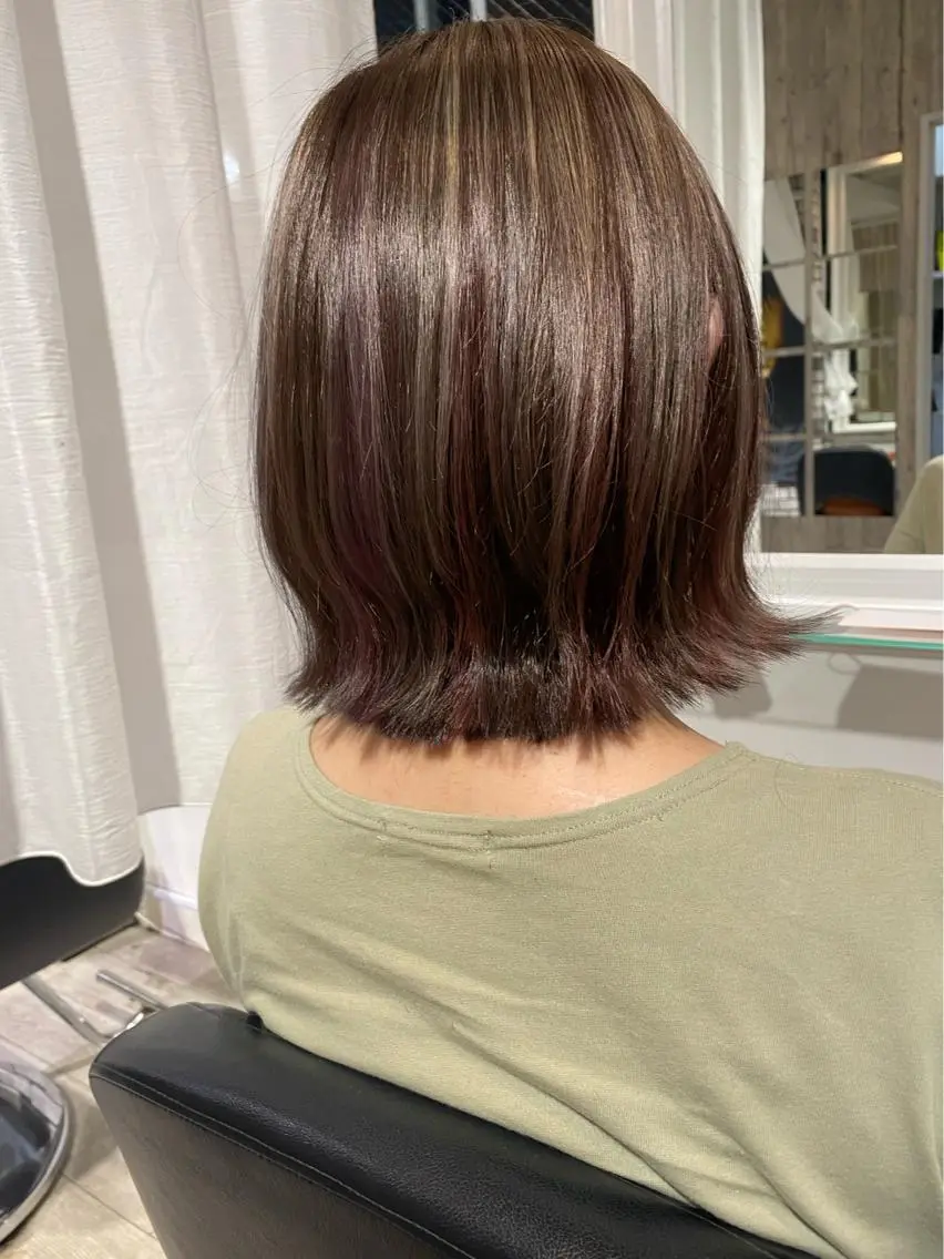 ミディアム ジャニヲタ美容師 推しカラー中平海帆のヘアスタイル
