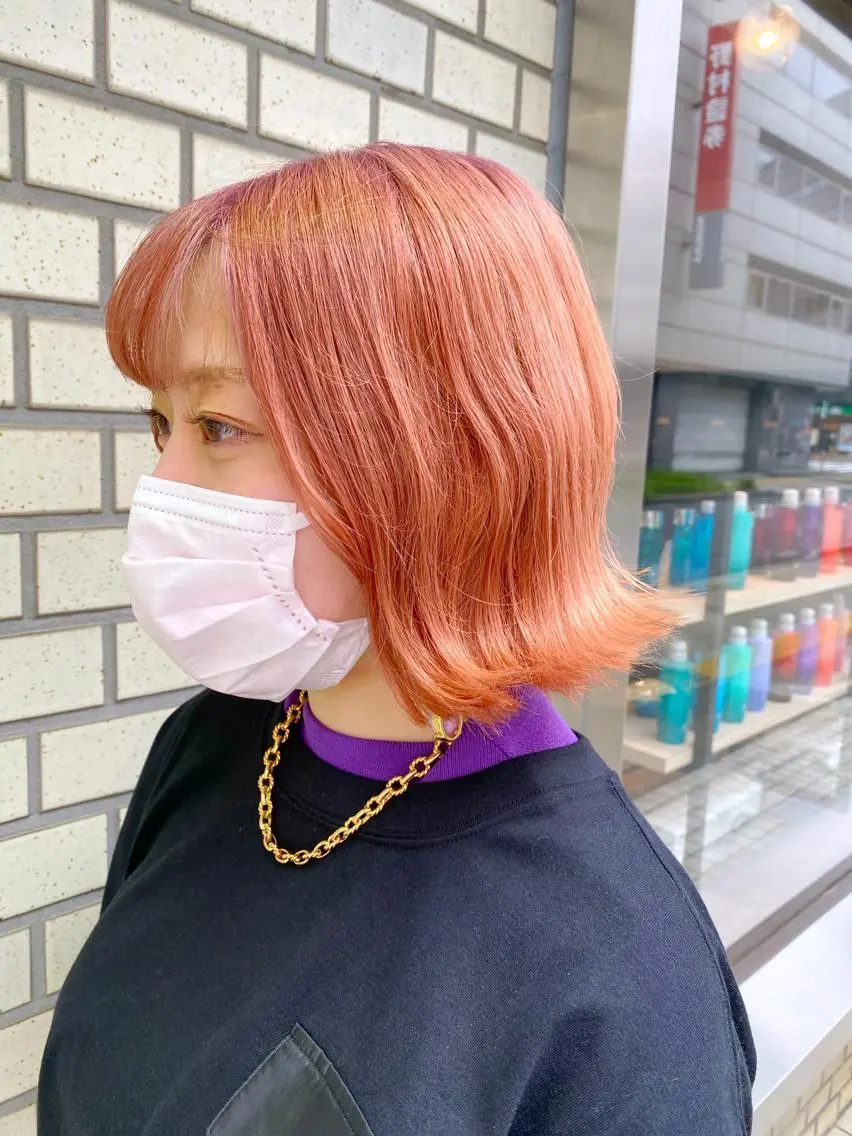 ショート カラー ピンクカラー レッドカラー ブリーチ/髪質改善 🍀MASAKiのヘアスタイル