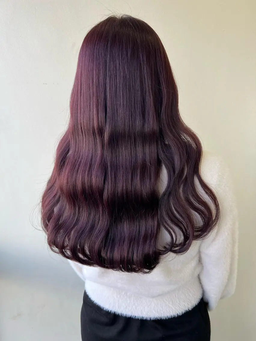 ロング カット ヘアカラー トリートメント レイヤーカット 🇰🇷SAYAのヘアスタイル