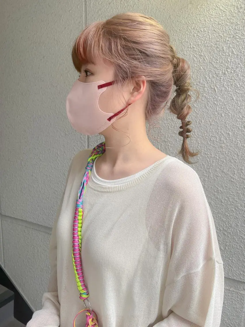 セミロング カラー ヘアアレンジ カラーパティシエ facce🌼ikoのヘアスタイル