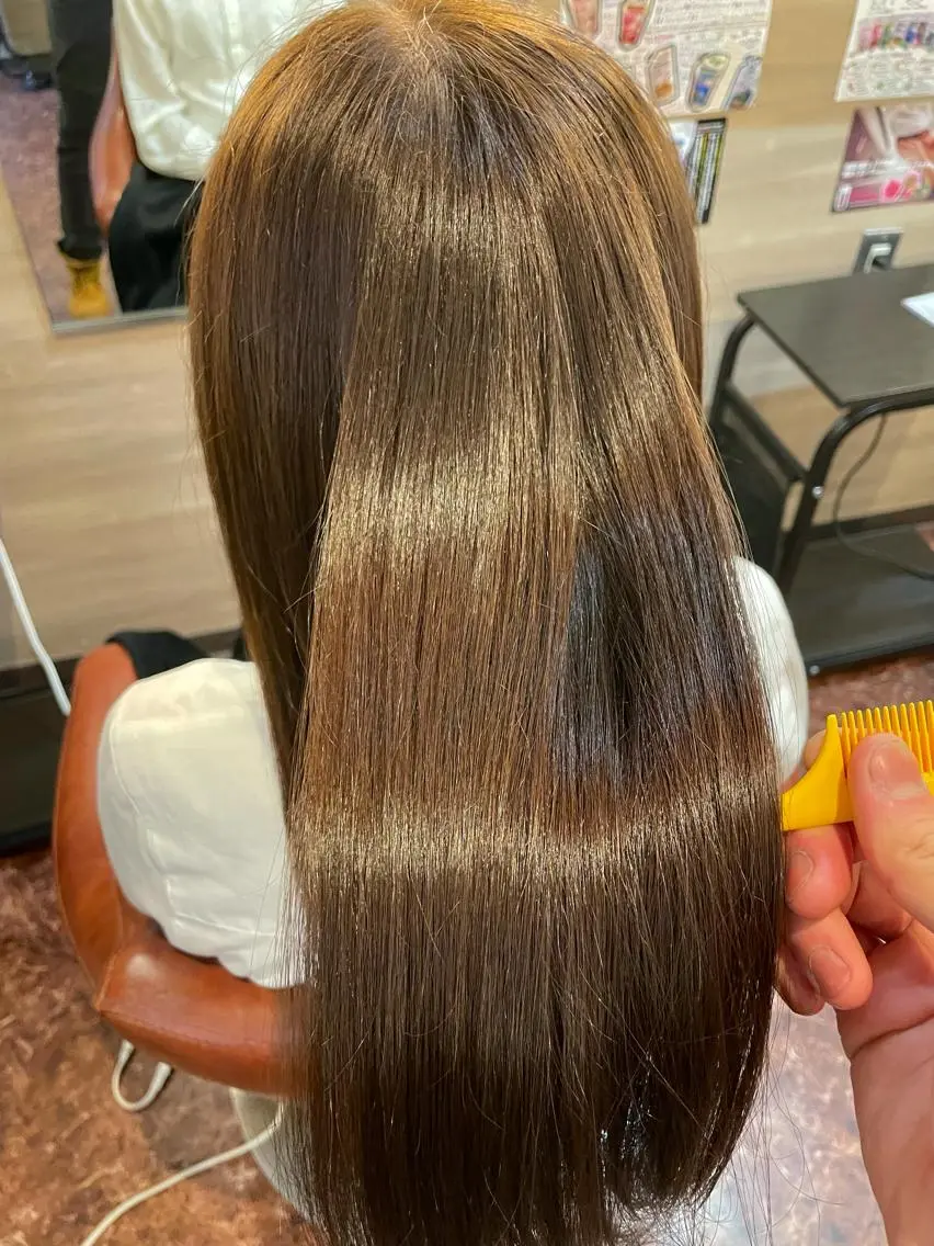 ロング 縮毛矯正 仲井間 賢雄 fifthのヘアスタイル