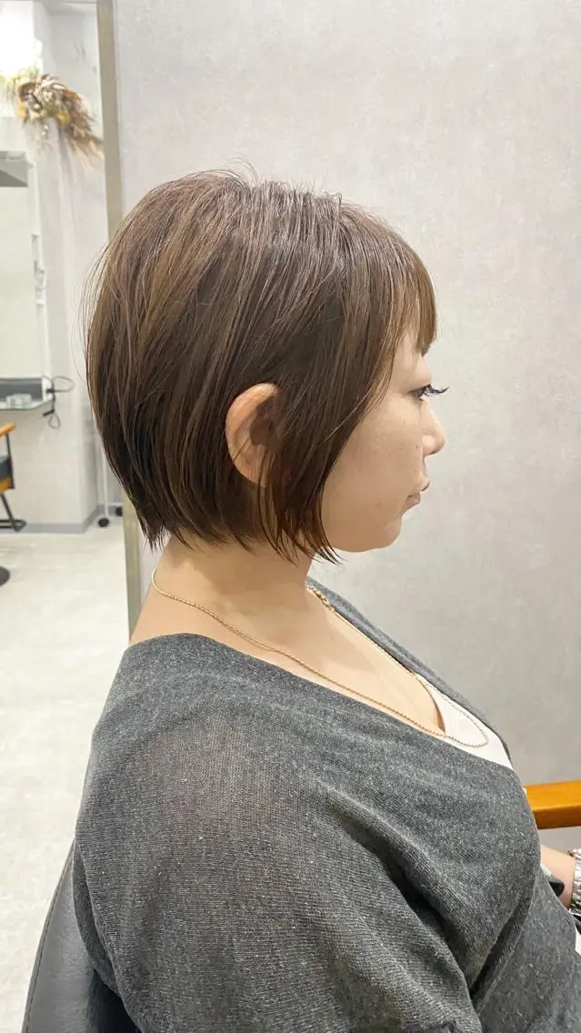 ショート カット ヘアカラー ⭐️ショート⭐️美髪 矯正⭐️水口陸のヘアスタイル