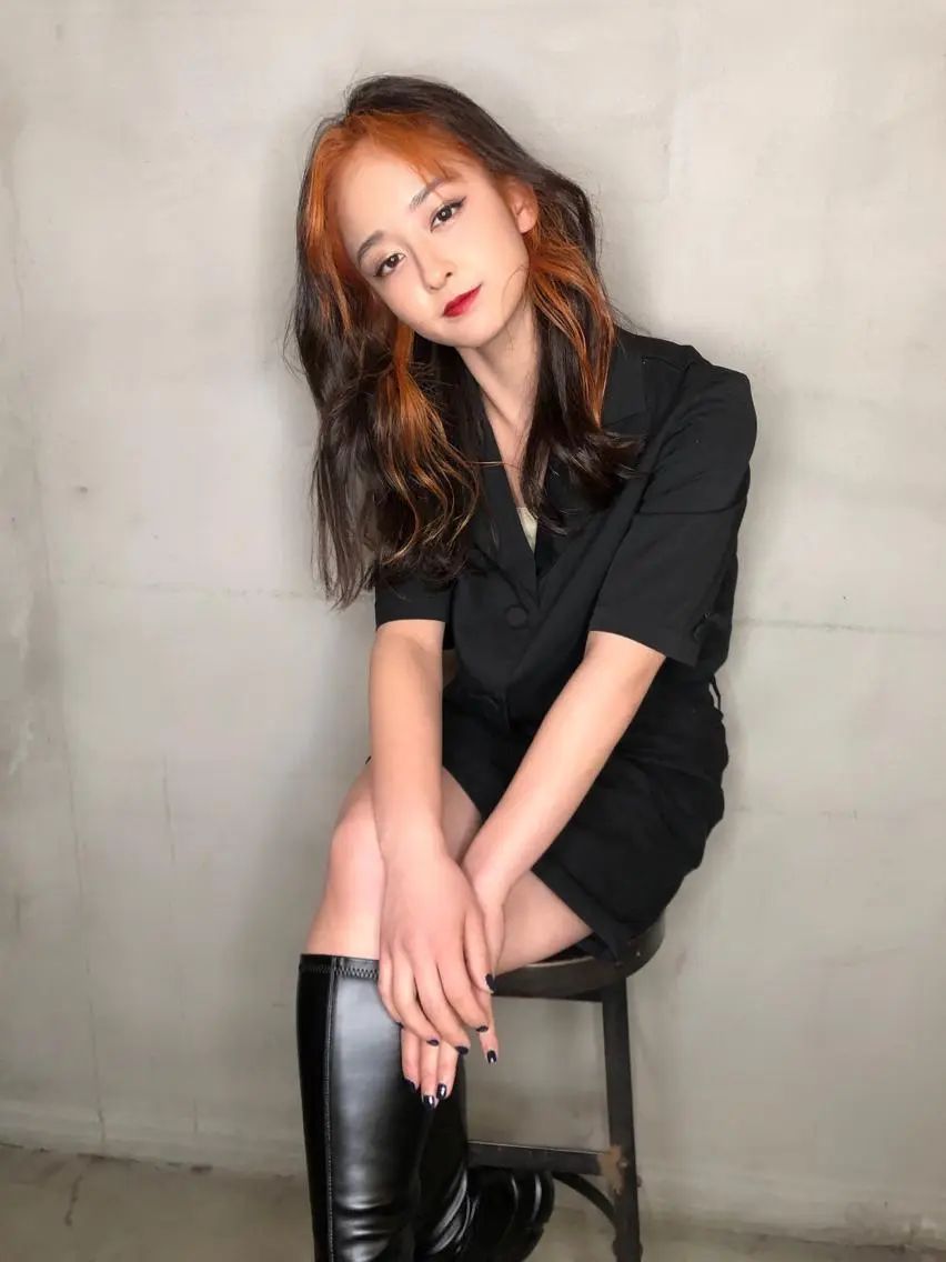 ロング ミストバング エクステ 髪質改善×韓国ヘア 透け感カラーやまたつのヘアスタイル